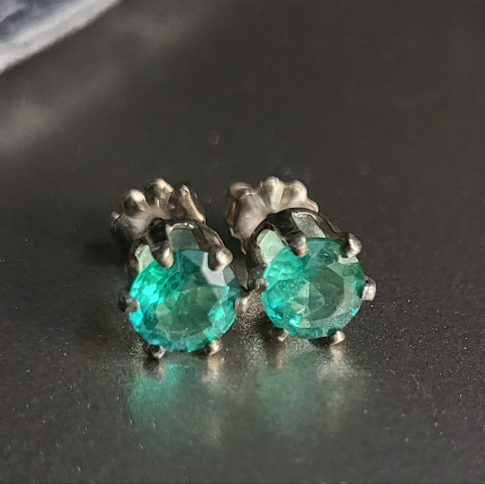 Genuine Emerald Earrings